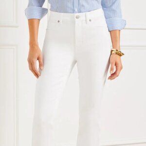Talbots High Waist Straight Ankle White Jean Size 12